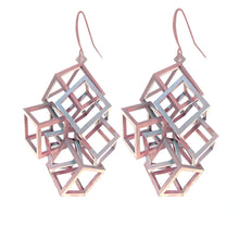 Load image into Gallery viewer, Z Cube Earring - zimarty - wearable architecture 3d printed jewelry