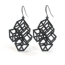Load image into Gallery viewer, Z Cube Earring - zimarty - wearable architecture 3d printed jewelry