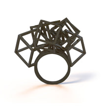 Load image into Gallery viewer, Z Cube Ring - zimarty - wearable architecture 3d printed jewelry