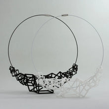 Load image into Gallery viewer, Z Cube Necklace - zimarty - wearable architecture 3d printed jewelry 
