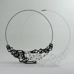 Z Cube Necklace - zimarty - wearable architecture 3d printed jewelry 