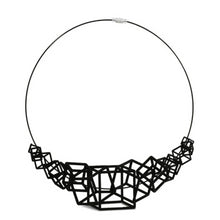 Load image into Gallery viewer, Z Cube Necklace - zimarty - wearable architecture 3d printed jewelry 
