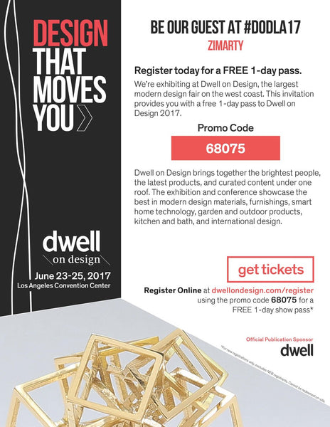 BE OUR GUEST ON DWELL AT DESIGN 2017