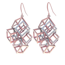 Load image into Gallery viewer, Z Cube Earring - zimarty - wearable architecture 3d printed jewelry 
