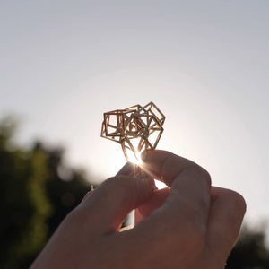Z Cube Ring - zimarty - wearable architecture 3d printed jewelry 