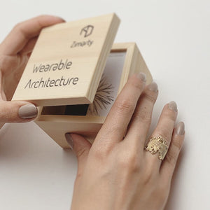 Squiggle Ring - zimarty - wearable architecture 3d printed jewelry 