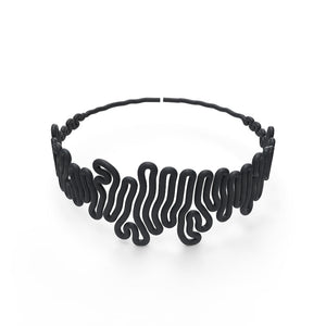 Squiggle Chocker - zimarty - wearable architecture 3d printed jewelry 