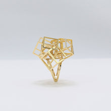 Load image into Gallery viewer, Z Cube Ring - zimarty - wearable architecture 3d printed jewelry 
