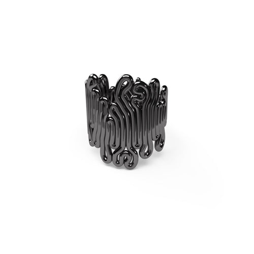 Squiggle Ring - zimarty - wearable architecture 3d printed jewelry 