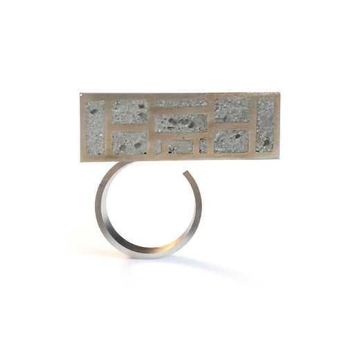 Mondrian Extend Ring - zimarty - wearable architecture 3d printed jewelry 