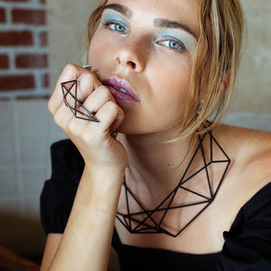 Mosalas Necklace - zimarty - wearable architecture 3d printed jewelry 