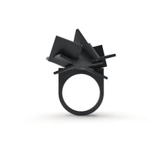 Load image into Gallery viewer, Z Plane Ring - zimarty - wearable architecture 3d printed jewelry 

